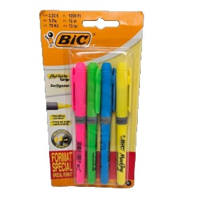 Zakreślacze neonowe BIC 4Szt