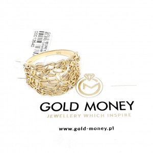 Złoty pierścionek szeroki...