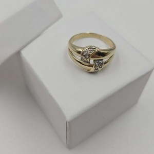 Złoty Pierścionek cyrkonie...