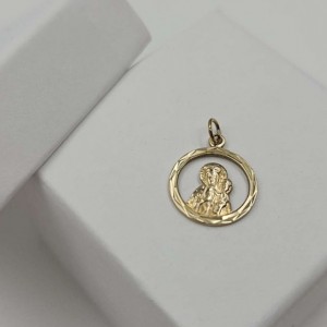 Złota zawieszka Matka Boska...