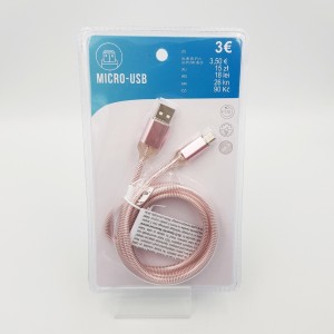 Kabel micro USB różowy 1m