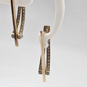 Złote Kolczyki CYRKONIE ANG...