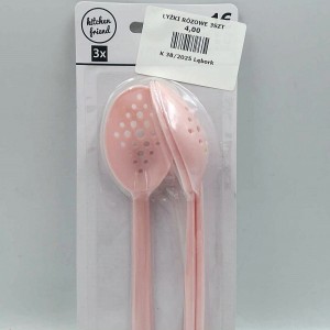 Zestaw różowych łyżek 3szt
