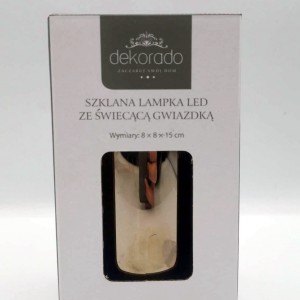 Szklana lampka LED