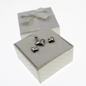 Komplet Srebrny motyw...