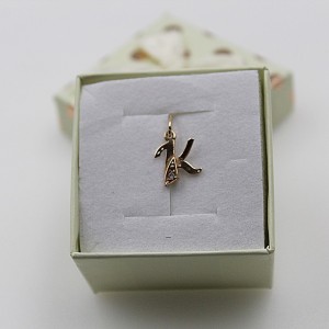 ZŁOTA ZAWIESZKA LITERKA K...