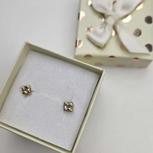 ZŁOTE KOLCZYKI Kwadraciki...