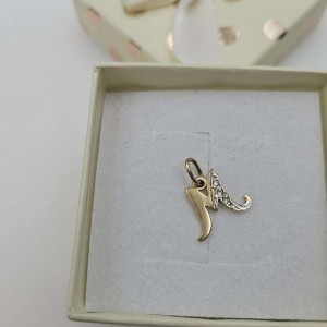 Złota Literka M 585 0,64g