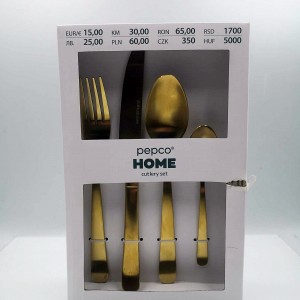 Zestaw sztuććów złotych Sinsay